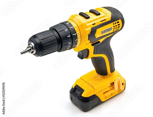 Cordless drill with adjustable speed settings.  Compact and lightweight design, perfect for various DIY tasks.  Durable build quality and ergonomic grip for comfortable use