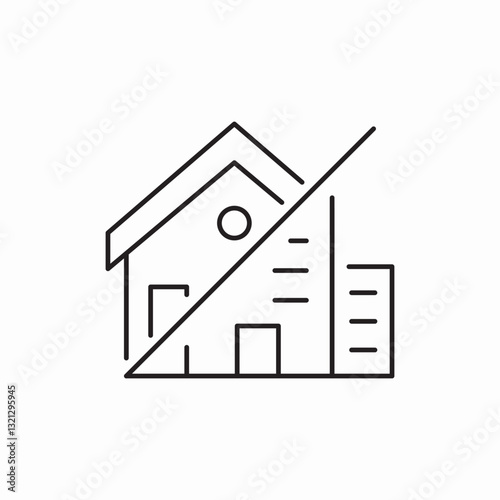 House property value assessment icon vector sign