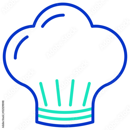 Chef outline dual color icon
