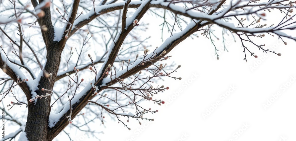 Isolated tree branches, intricate detail, winter, white background, design, natural Isolated tree branches, intricate detail, winter, white background, design, natural