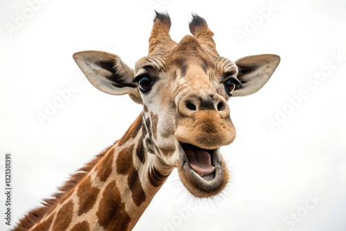 Wallpaper Mural expressive giraffe isolated on white background Torontodigital.ca