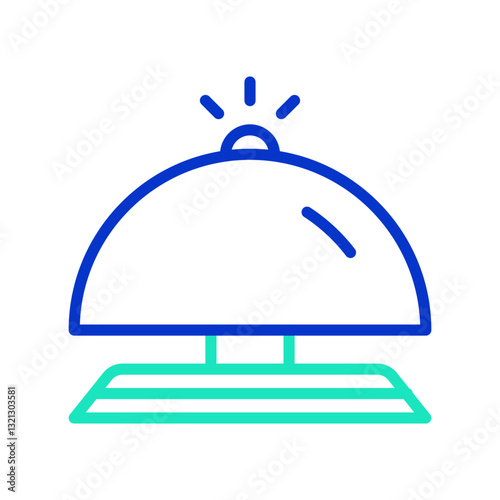 Service Bell outline dual color icon