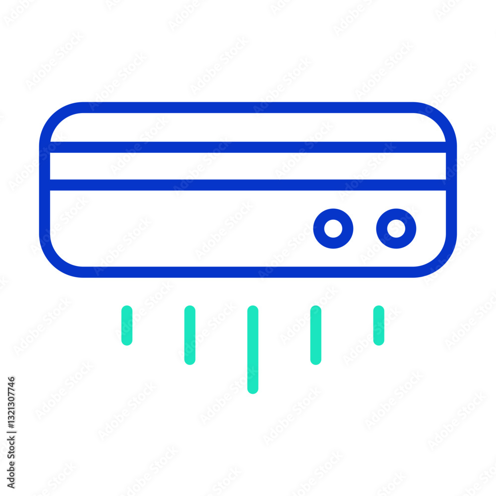 AC outline dual color icon AC outline dual color icon