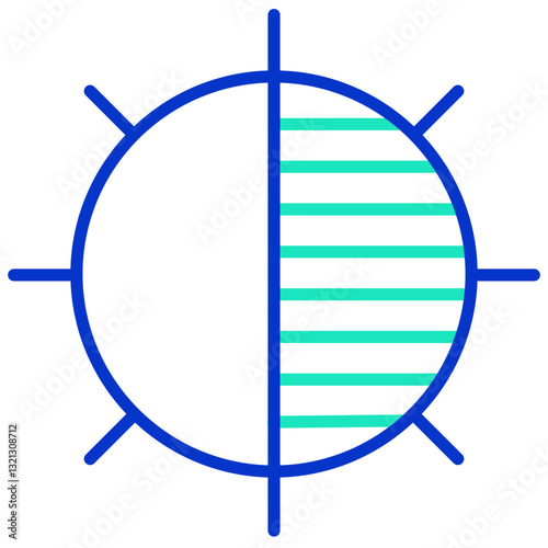 Exposure Contrast outline dual color icon
