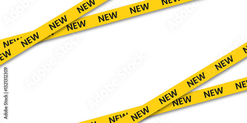 New Product Arrival Tape, Ribbons, and Badges for Promotion, Marketing, and Special Online Offers