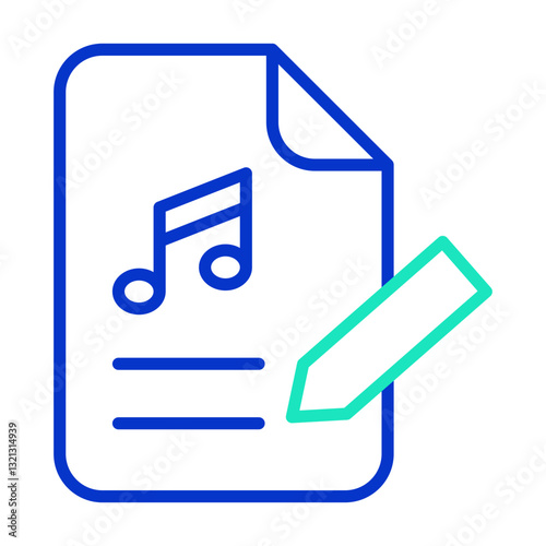 Note edit outline dual color icon