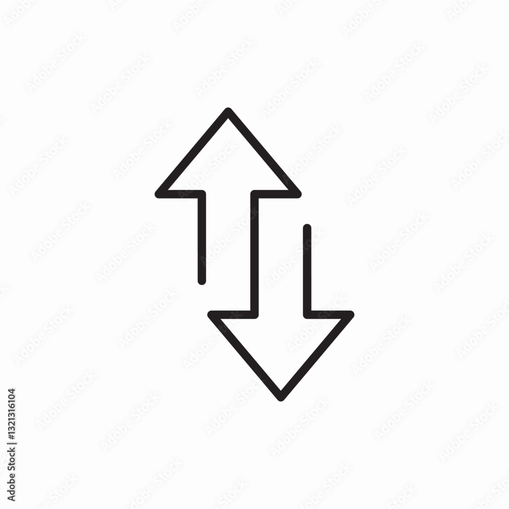 Up down arrows direction icon vector sign Up down arrows direction icon vector sign