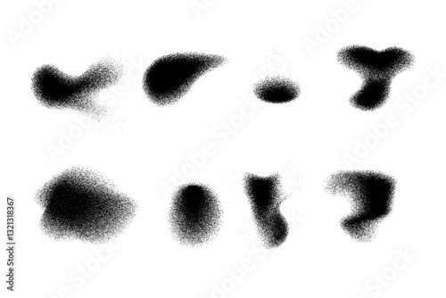Abstract grain noise textured set isolated background.