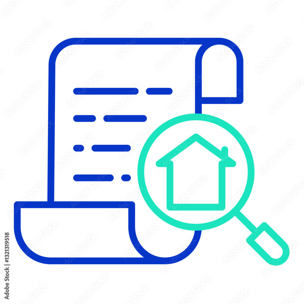 Home Document outline dual color icon Home Document outline dual color icon