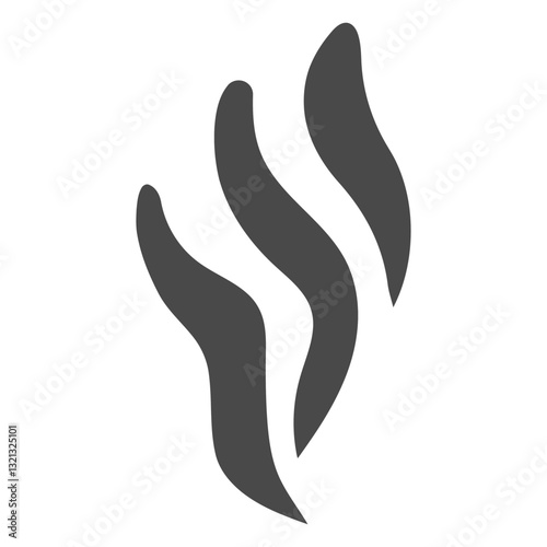 Steam rising illustration : An abstract illustration of rising steam, a visual representation of energy, warmth, and transformation, suggesting processes like cooking or brewing.