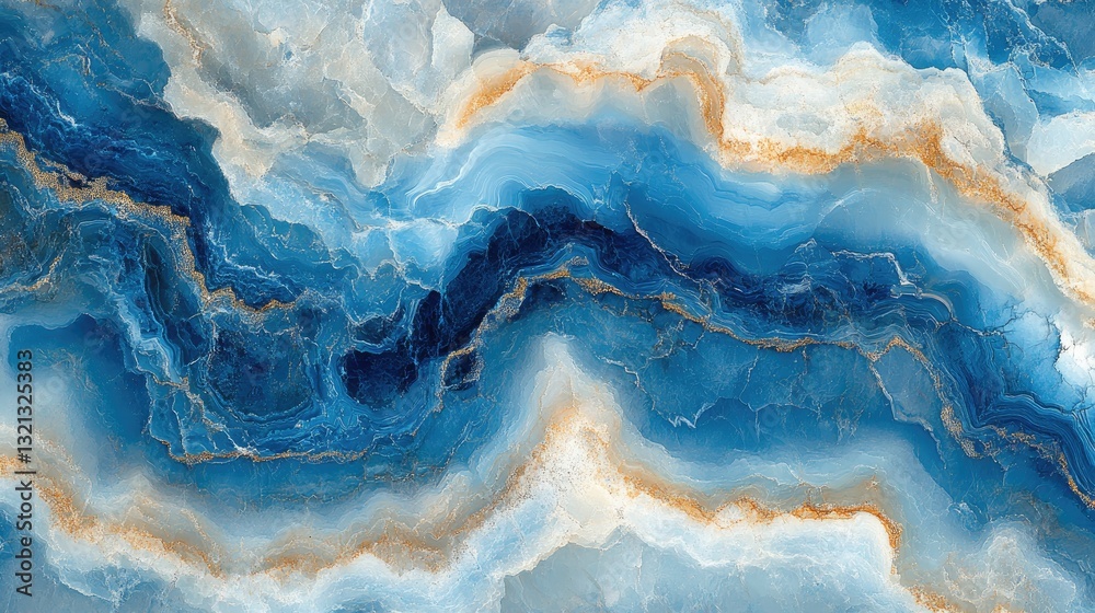 Fototapeta premium Abstract blue and gold marble texture background, for interior design, website backdrop