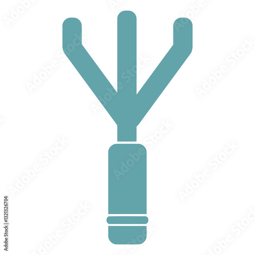 Gardening Hand Rake : A detailed view of a garden rake, ready for use in planting and care. The simple design and functionality showcase its purpose in gardening