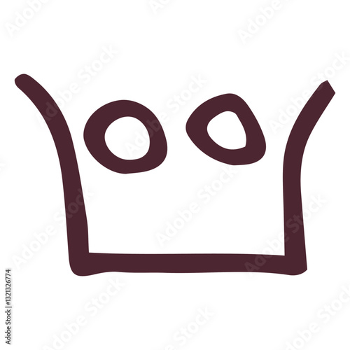 Simplified Crown Icon: A minimalist icon of a regal crown, embodying authority and distinction in a refined, straightforward design.