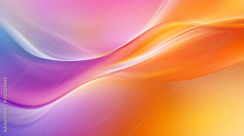 Obraz premium Abstract gradient wave with vibrant colors flowing smoothly across the background