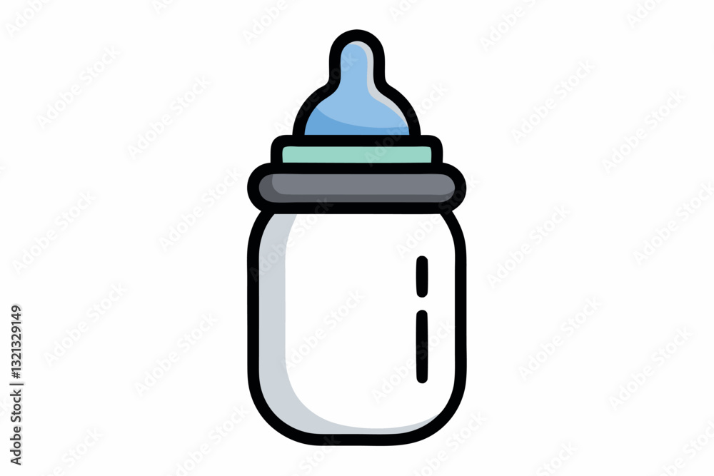 Vector Illustration of a Baby Bottle Suitable for Various Design Projects Vector Illustration of a Baby Bottle Suitable for Various Design Projects