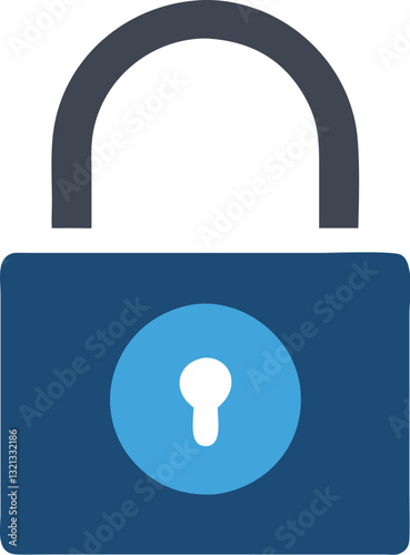  Simple Lock Vector Illustration for Cybersecurity