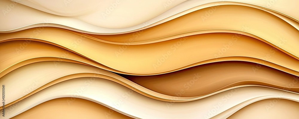Obraz premium Abstract art background concept. Abstract wavy background with warm beige tones for modern designs and creativity.