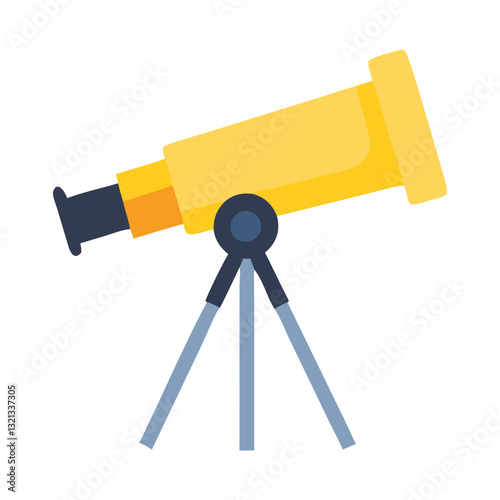  Colorful Telescope Icon – Astronomy and Stargazing Illustration