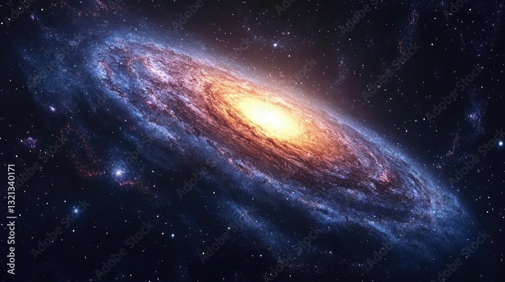 Spiral Galaxy in Deep Space; Stunning Cosmic View; Potential Use Astronomy, Science Education Spiral Galaxy in Deep Space; Stunning Cosmic View; Potential Use Astronomy, Science Education