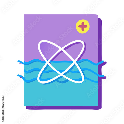 Abstract Science and Waves Illustration - Atomic Energy Concept