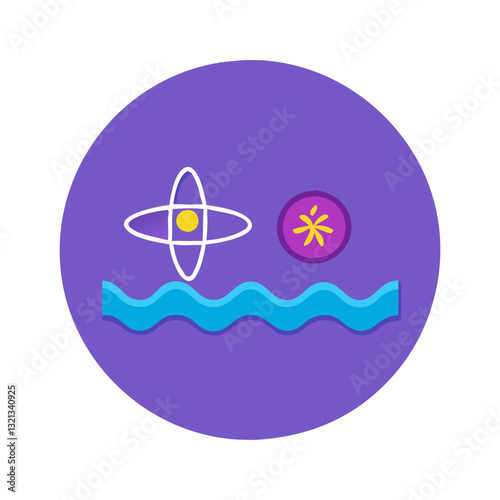 Abstract Space and Wave Icon - Cosmic Science Symbol