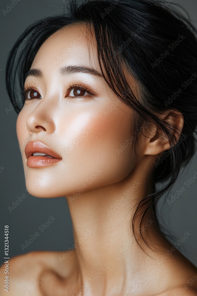 Obraz premium A woman with a beautiful face and a nice smile