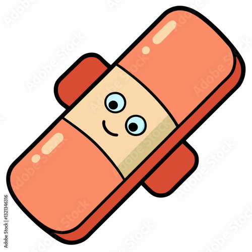Cute Bandage Icon - Smiley First Aid Cartoon