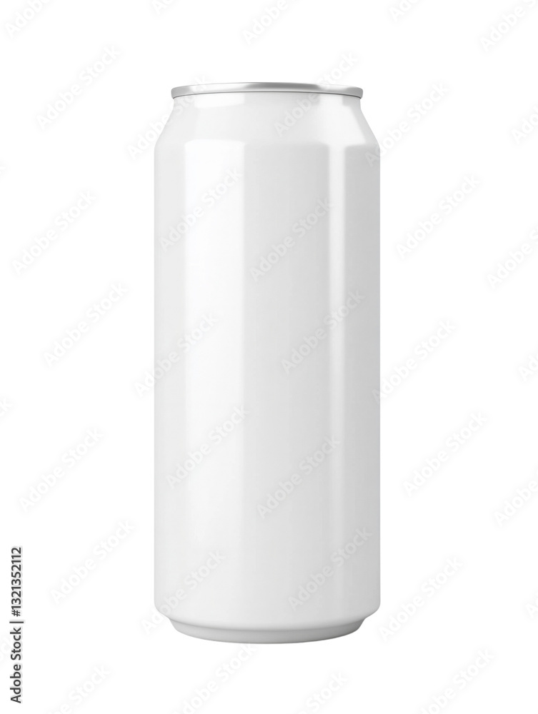 A tall, white can with a silver lid A tall, white can with a silver lid