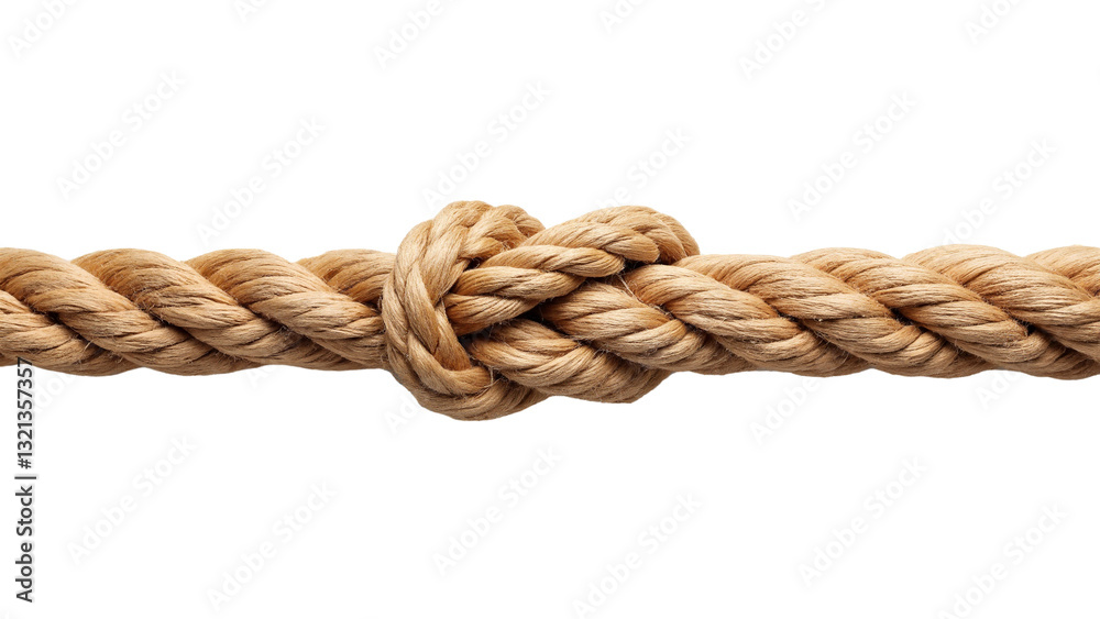 Thick Twisted Rope Isolated on Transparent Background for Use in Design and Advertising Thick Twisted Rope Isolated on Transparent Background for Use in Design and Advertising