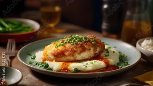 Wallpaper Mural Delicious Chicken Parmesan with Sides Torontodigital.ca