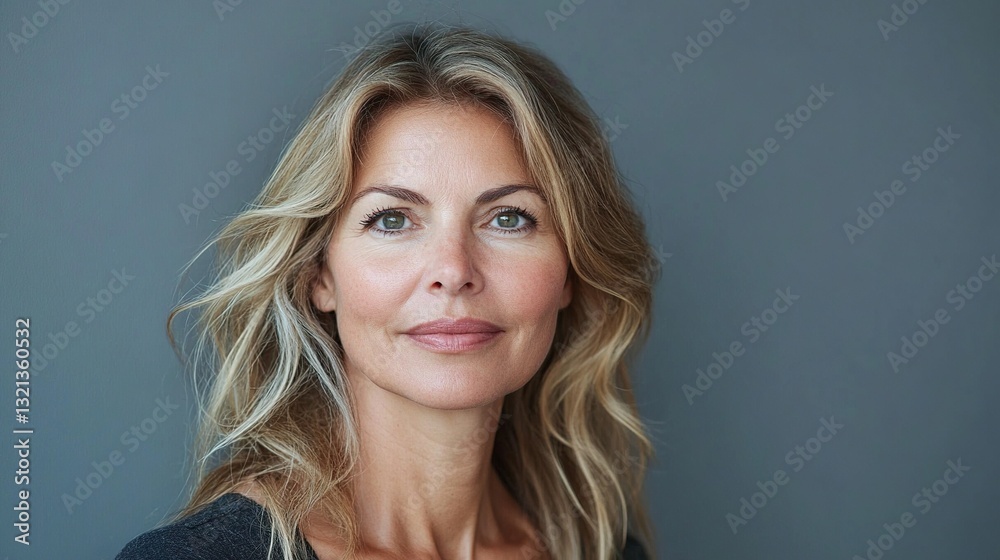 A woman with long blonde hair and a nice smile A woman with long blonde hair and a nice smile
