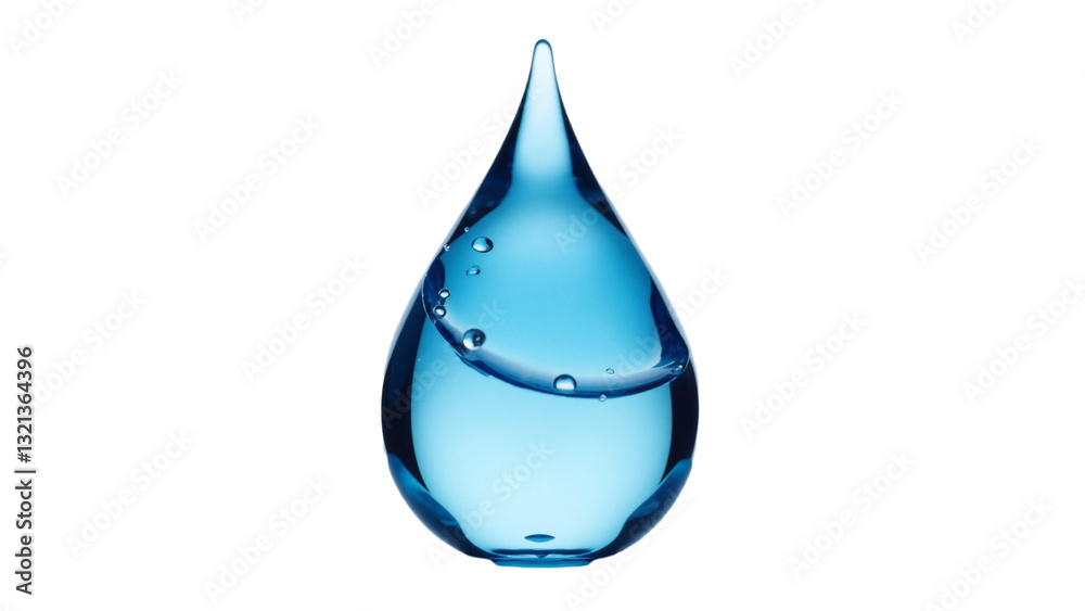 Elegant Tear-Shaped Blue Glass Object Isolated on Transparent Background for Artistic and Commercial Use Elegant Tear-Shaped Blue Glass Object Isolated on Transparent Background for Artistic and Commercial Use