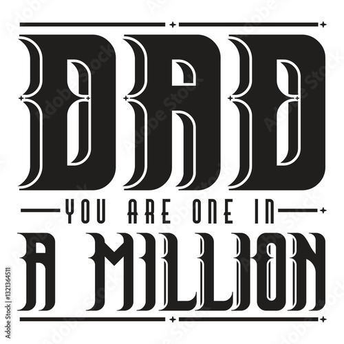 Bold typography design celebrating dads with a unique design to express admiration.