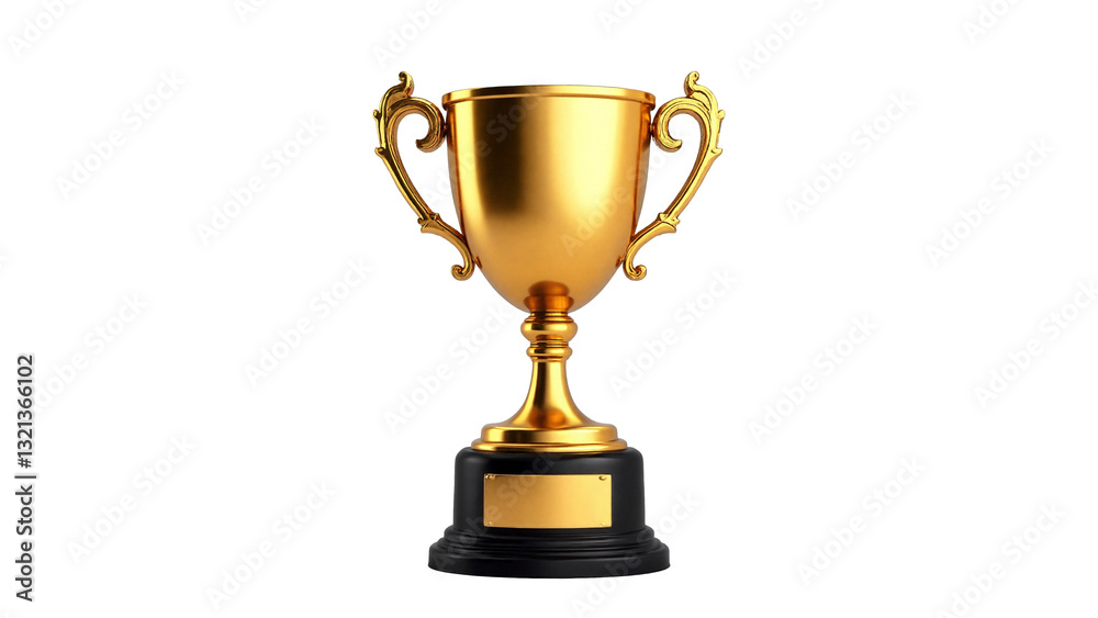 Shiny Gold Trophy Isolated on Transparent Background for Awards, Competitions, and Celebrations Shiny Gold Trophy Isolated on Transparent Background for Awards, Competitions, and Celebrations