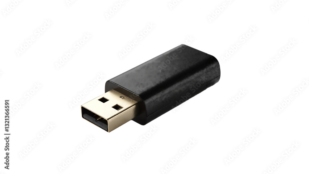 Sleek USB Flash Drive Isolated on Transparent Background for Tech and Storage Solutions Sleek USB Flash Drive Isolated on Transparent Background for Tech and Storage Solutions