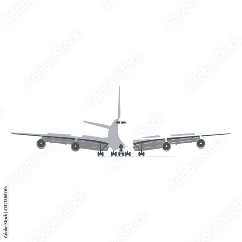 Aviation Marvel: The sleek silhouette of an aircraft, showcasing its impressive structure, captures the essence of modern air travel and engineering prowess.