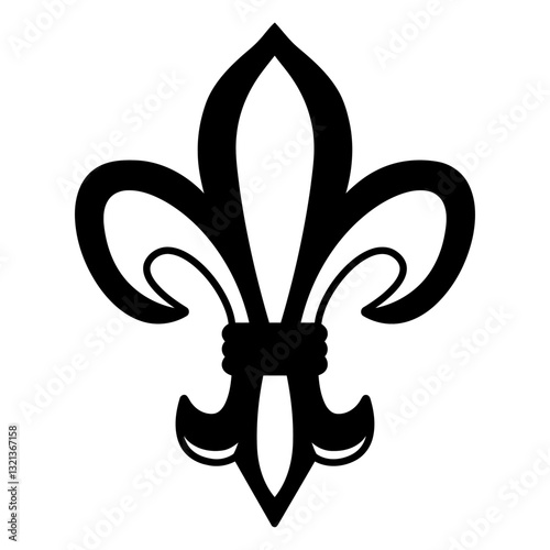 Fleur-de-lis Symbol: A bold, stylized representation of the fleur-de-lis, exuding elegance and symbolic depth.