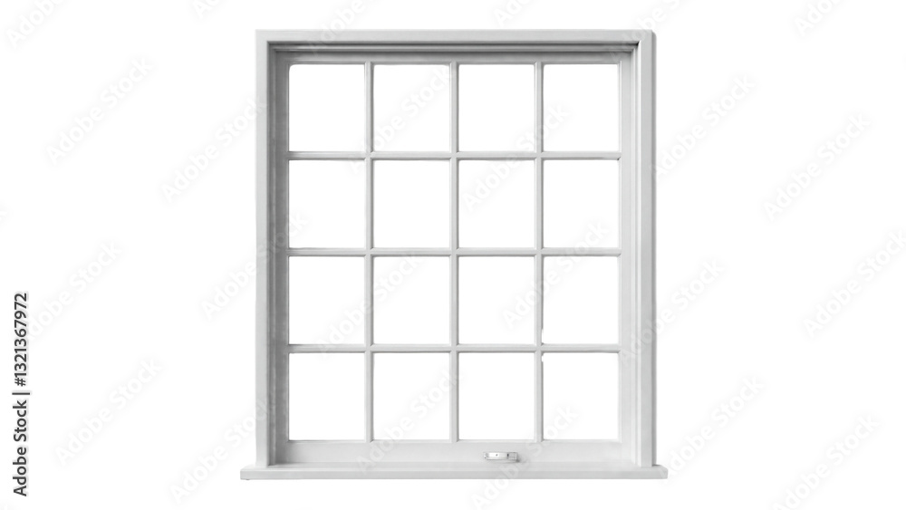 Minimalist Rectangular Window with Grid Pattern Isolated on Transparent Background for Home Decor and Design Projects Minimalist Rectangular Window with Grid Pattern Isolated on Transparent Background for Home Decor and Design Projects