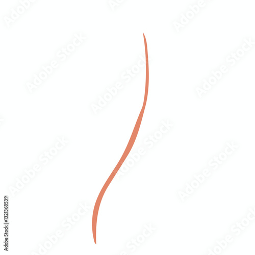 Simple Abstract Curve: A sleek, minimalistic, and elegant line gracefully curves, a visual testament to purity and simplicity.