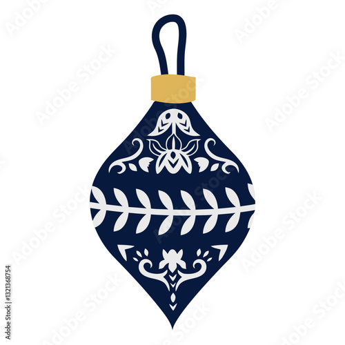 Festive Ornament: A intricately designed Christmas ornament with elegant floral patterns, ready to infuse warmth and cheer into the holiday season.