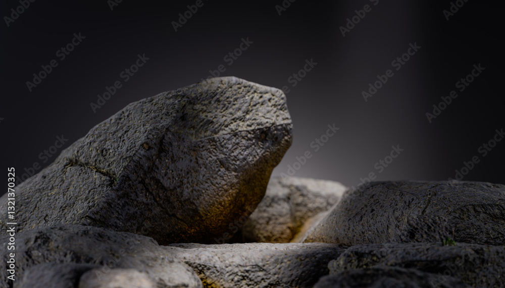 Natural stone podium for product placement, textured rock surface, neutral background, product showcase, earthy tones, stone slab, empty stage, natural rock backdrop, item placement Natural stone podium for product placement, textured rock surface, neutral background, product showcase, earthy tones, stone slab, empty stage, natural rock backdrop, item placement