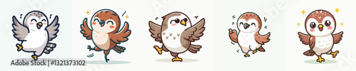 Vectors of cute cartoon animal collection