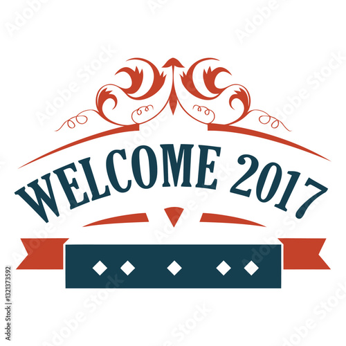 Festive Welcome: A stylized graphic of welcome 2017 text, evokes a sense of anticipation and celebration, perfect for the new year.
