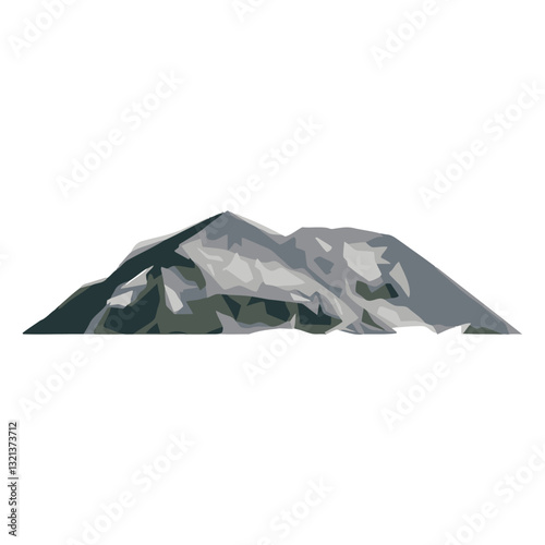 Majestic Mountain: A serene, abstract representation of a formidable mountain, capturing the rugged beauty of the natural landscape and evoking a sense of awe and wonder.