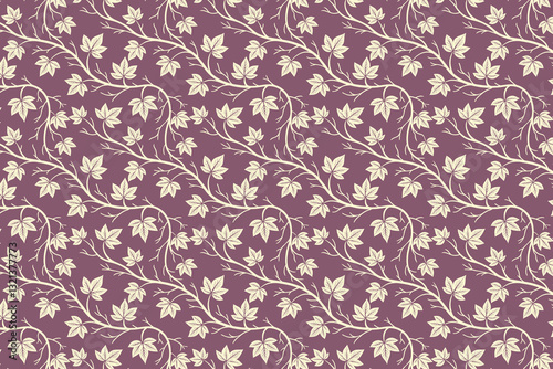 Floral Grid Seamless Pattern Design Background