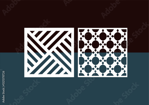  Kitchen and Hall Jali geometric CNC jaali pattern for laser cutting and interior designing vector graphics