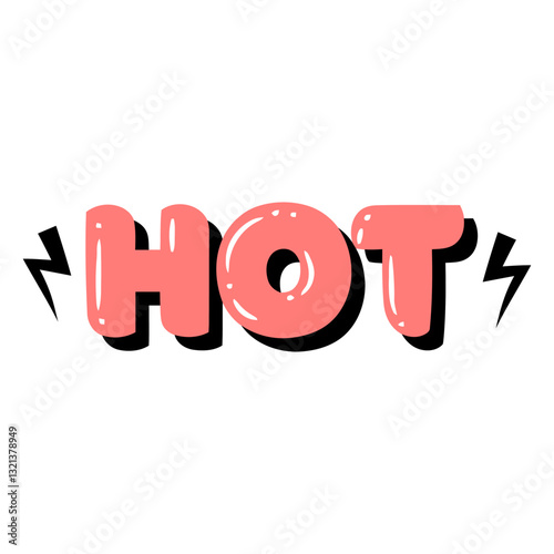 Word Play: Captivating HOT Text Design. Bold, vibrant, and visually striking, this design grabs attention with its playful aesthetic.