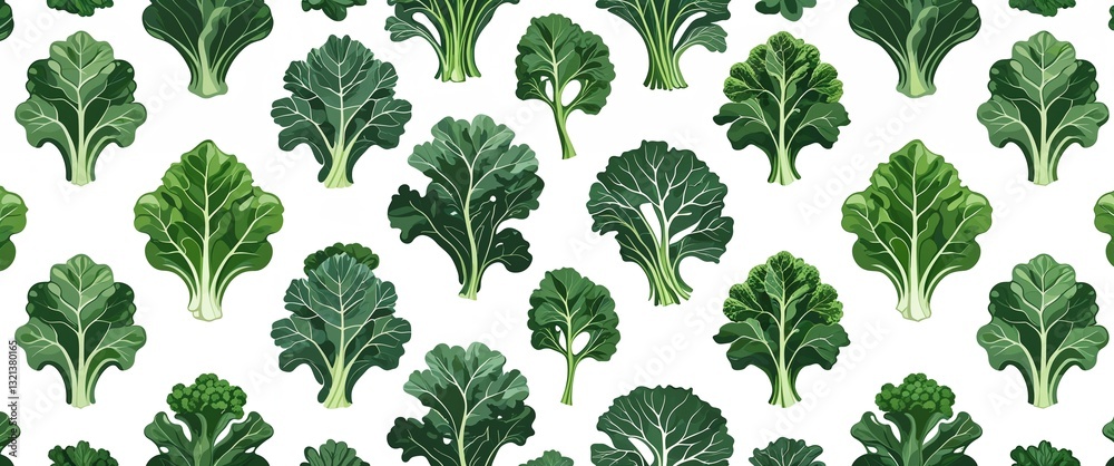 collard greens pattern on white plain background digital abstract art work illustration design collard greens pattern on white plain background digital abstract art work illustration design