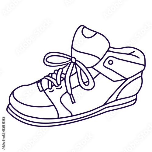 Sneaker in minimalist style: Clean lines and a focus on the essential elements of a classic sneaker, making it a versatile choice for a wide array of design applications.