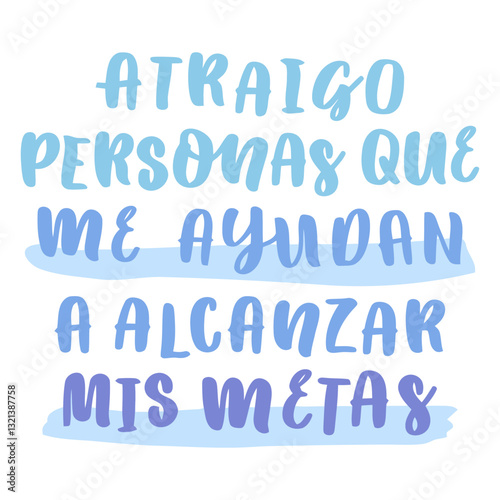Empowering Quote for Goal Achievement: A motivational handwritten quote in blue-toned script, set against a clean backdrop.